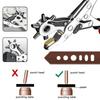 Пробойник для кожи, Вращающийся ручной пробойник для отверстий в ремне, 6 размеров, Легкий в использовании для домашнего DIY, Подходит для кожаных ремесленных изделий