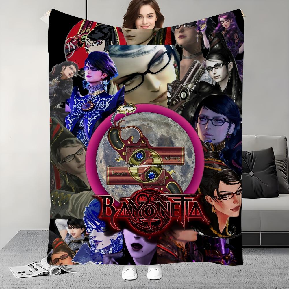 Плед Game B-Bayonetta 3 Легкий Дизайн Для Общежитий, Дневного Сна, Гостиной, Офиса, Дивана, Всесезонный