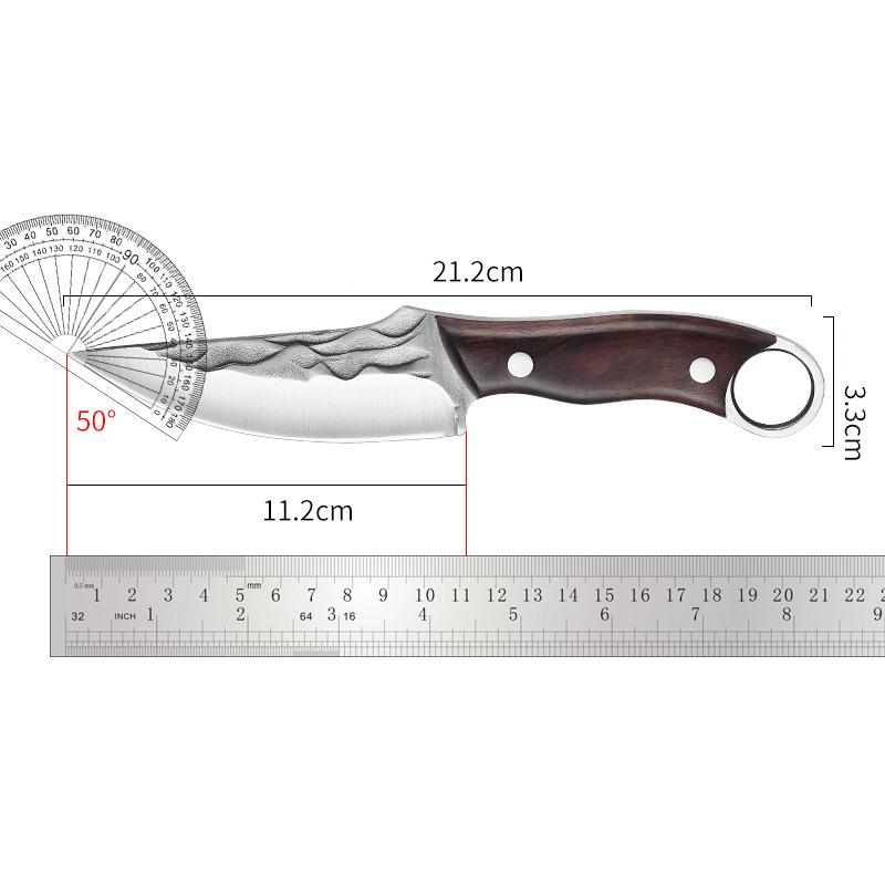 Кухонный нож из нержавеющей стали с чехлом, ножи шеф-повара, нож с деревянной ручкой, нож для очистки овощей, нож для мяса, фруктов, резак для приготовления пищи