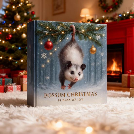 Yousheng Possum Рождественский Адвент-календарь 24 дня радости Акриловое украшение для декора елки Праздничная коробка для обратного отсчета для детей и любителей животных