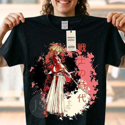 Футболка Самурай X Rouroni Kenshin 90-х Аниме Манга Японский Косплей