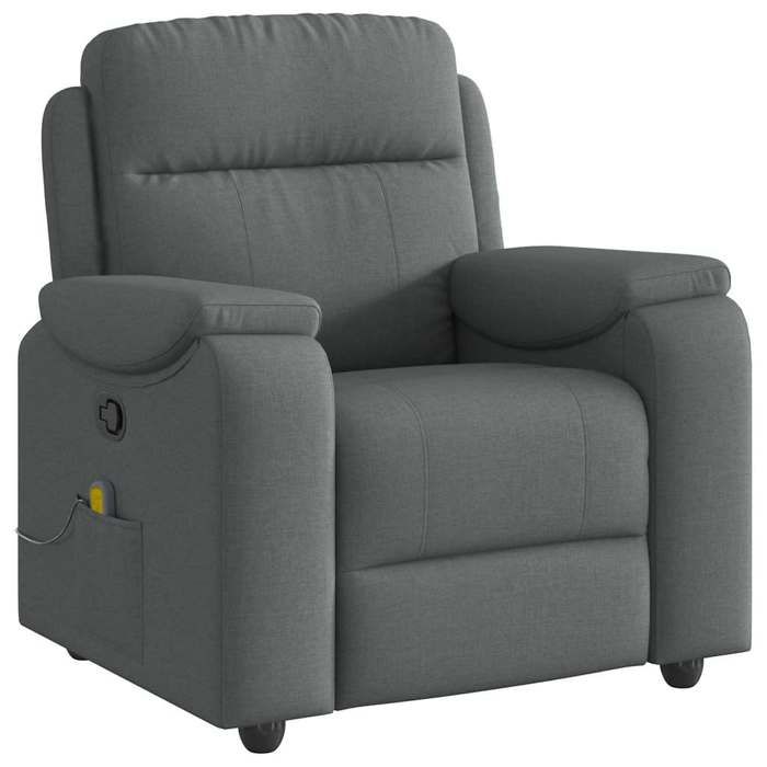 VidaXL Reclining Massage Chair Dark Grey Fabric, Massage Chair, Armchair, Sofa Armchair, Office Chair 4015691