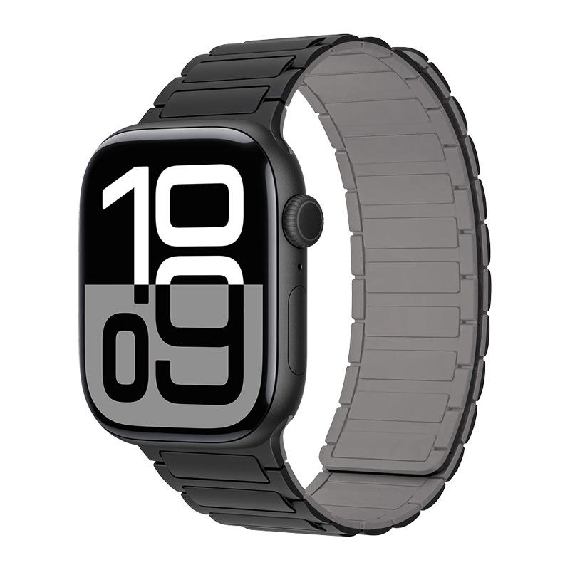 Магнитный силиконовый ремешок для Apple Watch Ultra 3 2 49мм 46мм 42мм 45мм 44мм 40 41мм Ремешок IWatch Series 11 10 9 8 7 6 SE Браслет