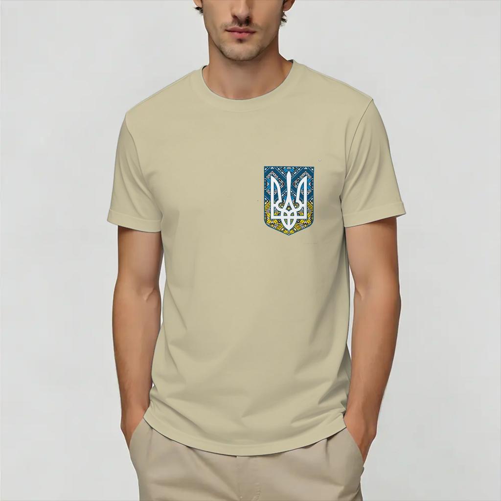 Unisex TShirts Ukraine Ukrainian Flag Fashion Cotton Tees Short Sleeve T Shirts Round Collar Clothes Graphic
