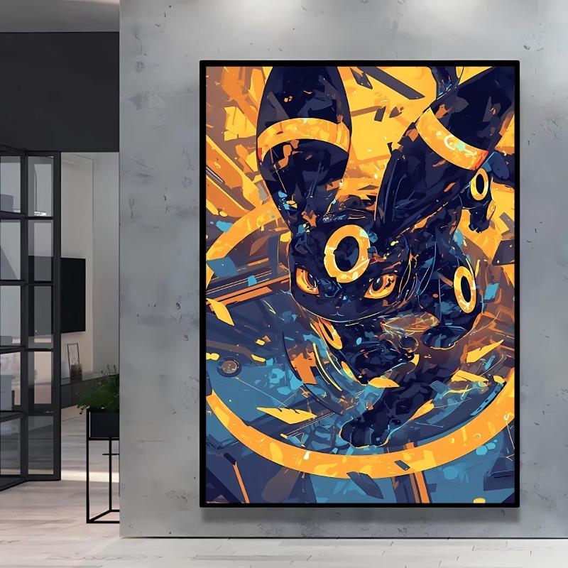 Canvas Poster Pokemon Pikachu Cartoon Picture Lasting Colors Children Gifts Classic Home Living Room Walls Decorative Painting