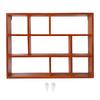 Полка-витрина Shadow Box, прочная, с высокой грузоподъемностью, 9 отделений, из массива дерева, настенная, подвесная