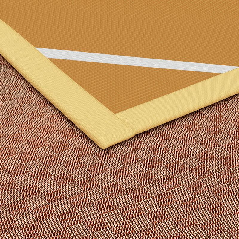 Sleeping grid washable thick rattan mat with mugwort embroidery and ice silk ice rattan mat