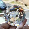 Crystal Cut Clear Sphere 50mm Faceted Gazing Ball Prisms Suncatcher Home Decor