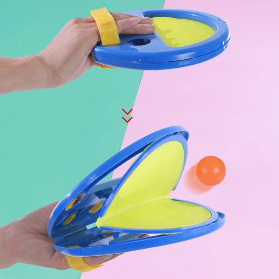 Игра в карманный ловец с ракеткой и 2 мячами. Игра в бросание и ловлю мяча. Веселье на свежем воздухе. Игра в бросание и ловлю мяча для пляжа и бассейна.