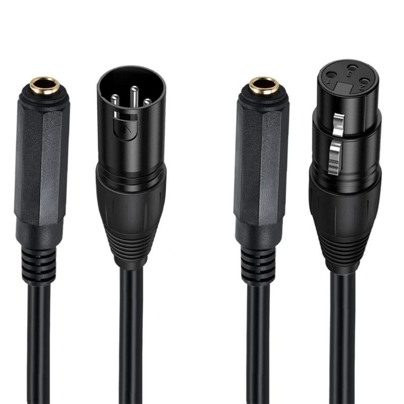 Кабель-адаптер 1/4 TS/TRS гнездо к XLR, кабель с аудиоразъемом XLR к 1/4 стерео балансный для микрофона, ПК, динамика