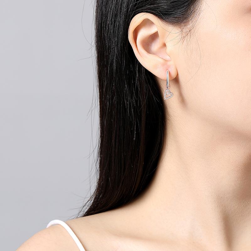 Серьги из стерлингового серебра 925 пробы 2025 г., серьги-гвоздики, серьги-кольца с кристаллами для женщин, серьги-пусеты из розового золота, серьги с короной, сердцем, символом бесконечности, пчелой, ювелирные изделия