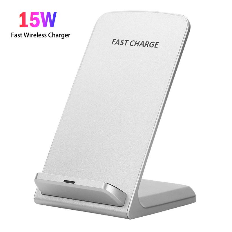 Новая сверхбыстрая подставка для зарядного устройства 50 Вт Qi Wireless Charger Dock Charger Station для iPhone 14 13 12 11 Pro Max X Xs Xr 8 Samsung Galaxy S30 S21 S20 S10