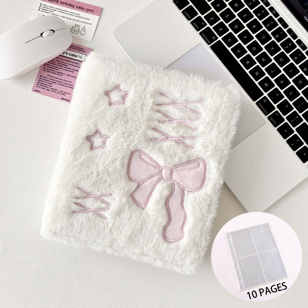 Balletcore Chasing Idol Photo Album Korean Style Bow Card Binder Plush Photocard Holder  Mini Photo
