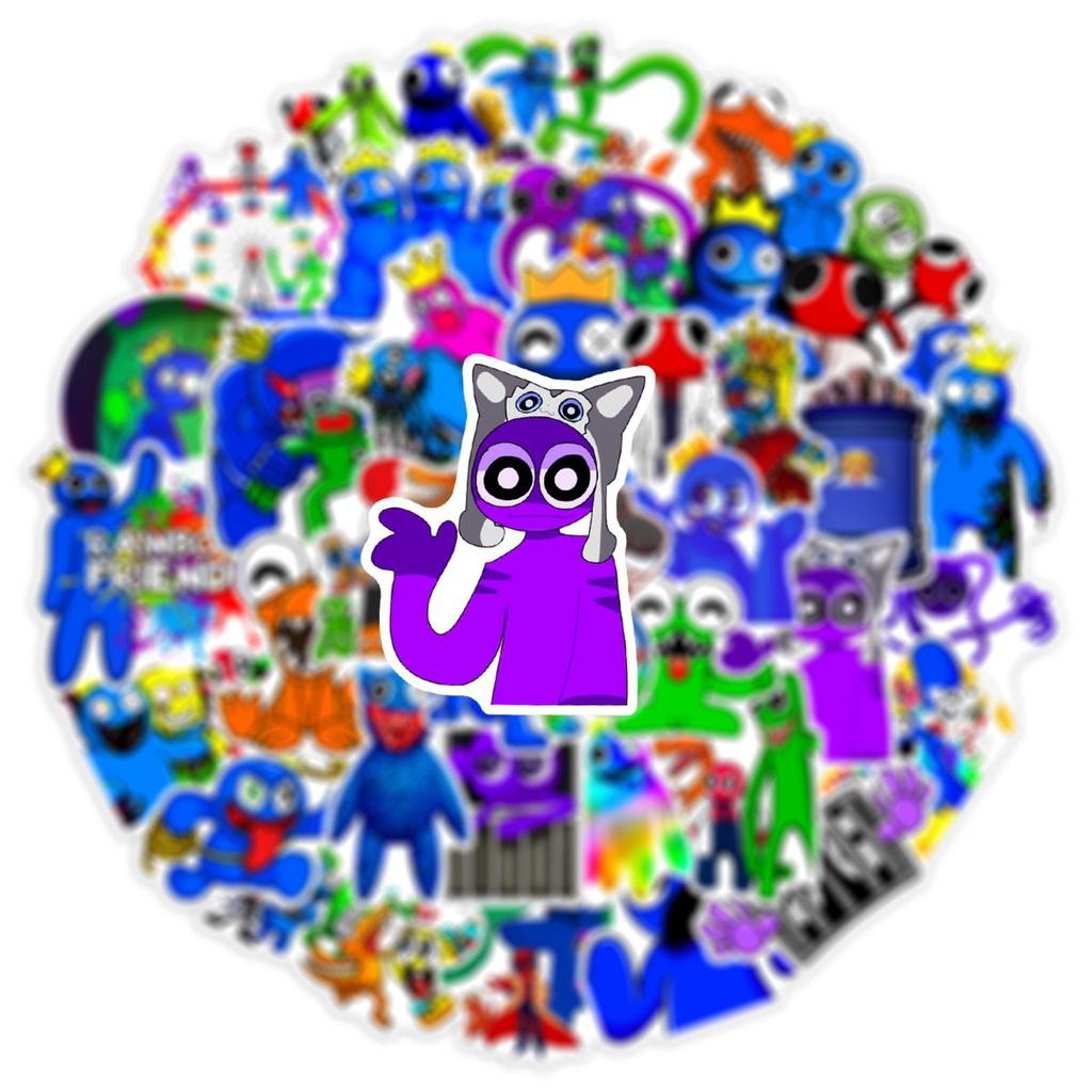 Красочные наклейки Roblox Rainbow Friends Водонепроницаемые Многоразовые Для багажа и многого другого!