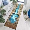 3D Abyss Crack Carpet Fissure  Shattered Ground Print Rug Dramatic Depth Illusion Floor Mat for  Living Room Fashionable