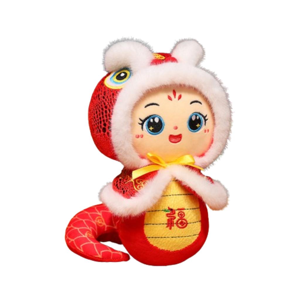 Большие глаза Змея Год плюшевая игрушка китайский стиль Счастливая змея кукла плюшевые игрушки для детей