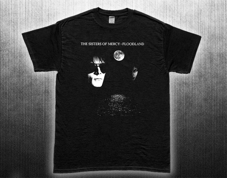 Men's and Women's T-shirts The Sisters of Mercy Floodland Unisex Black T-Shirt S-5XL Q751