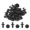 uxcell Clip/Rivet/Zipper Door Trim Panel 6mm Hole Black 20pcs