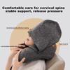 Adjustable Drawstring Hooded Travel Pillow Removable Travel Neck Cushion  Car Trips