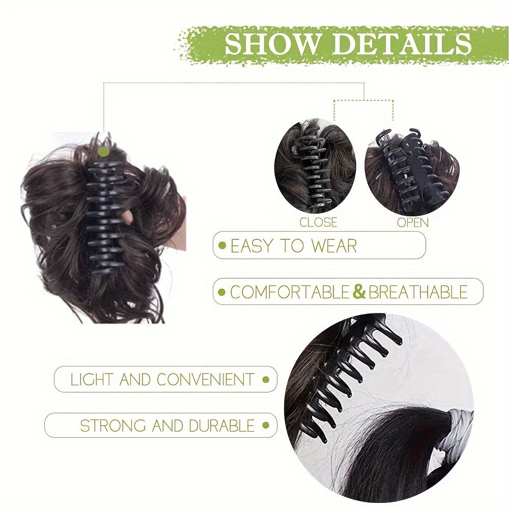 MERISIHAIR Синтетические растрепанные волосы, пучок, взлохмаченный зажим для парика, резинки для волос, наращивание, вьющиеся волнистые хвостики, заколки для волос, зажим для волос для женщин