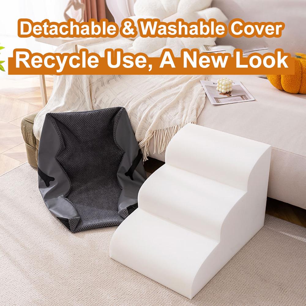 4-уровневая лестница для собак, нескользящая лестница для собак, рампа для высокой кровати и дивана, съемная сменная молния,