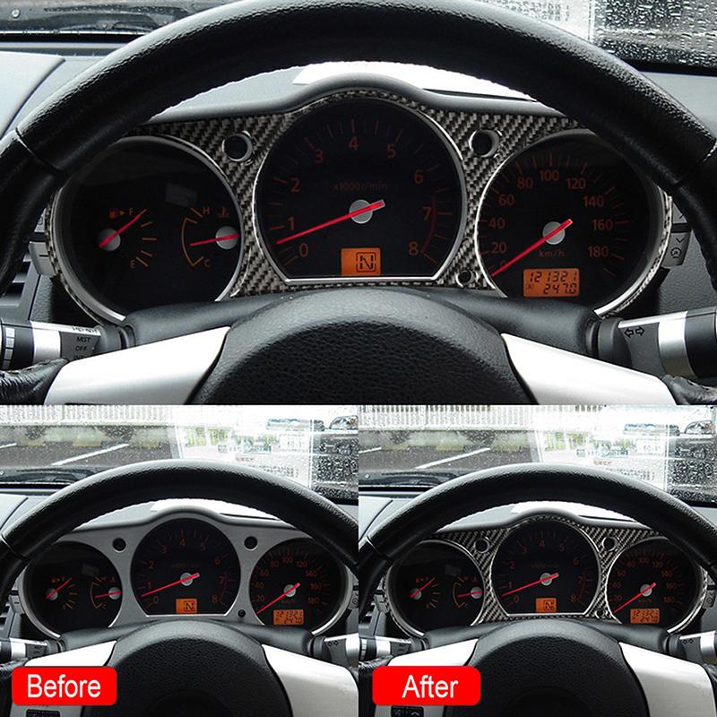 Car Instrument Cluster Panel Cover Trim Decoration Stickers Carbon Fiber Look For Nissan 350Z 2003-2009