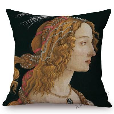 Sandro Botticelli Florence Art Birth Of Venus World Famous Oil Painting Decorative Pillow Case Cotton Linen Sofa Cushion Cover