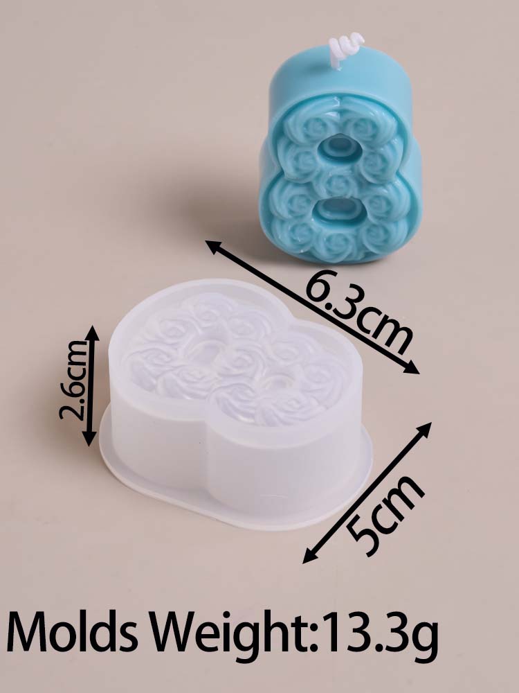 DIY Роза Цифра Свеча-Украшение на День Рождения Силиконовая Форма Ручная Работа Ароматические Свечи Материалы для Изготовления Гипсовые Поделки Формы для Заливки Подарки