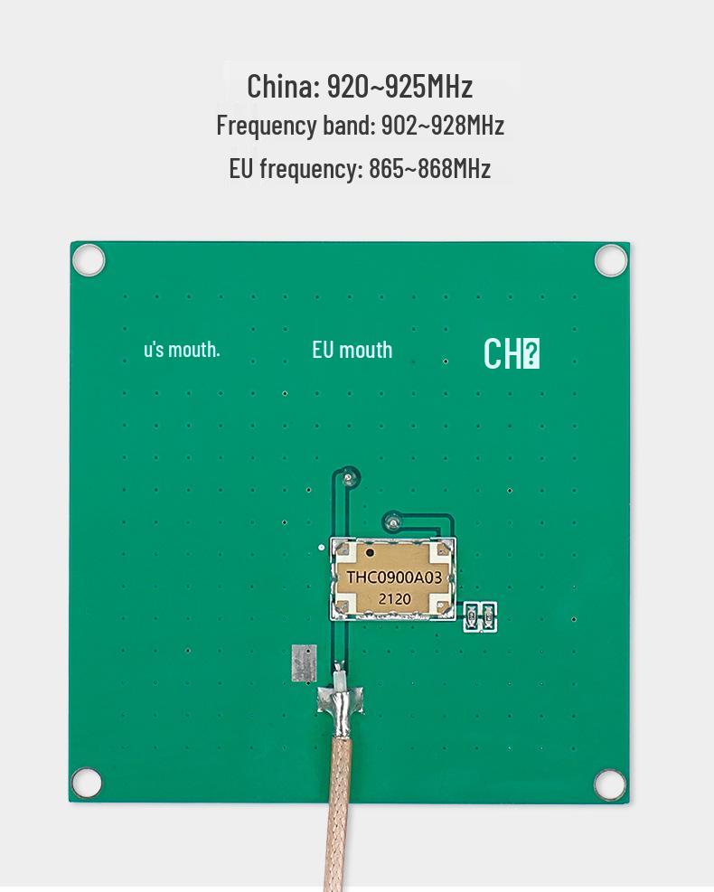 915MHz Dual-Feed RFID Ceramic Antenna, 3dBi UHF, SMA/IPEX/MMCX Connectors