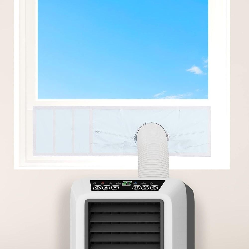 Waterproof AC Window Seal Cloth Zipper Style Windproof Air Conditioner Cover Sliding Door
