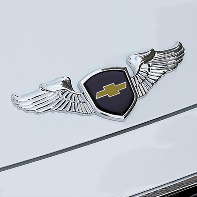 AABHE1 For Chevrolet Logo Badge Aveo Cruze Malibu Trax Lacetti Niva Captiva Camaro Metal Auto Hood Emblem Sticker Car Front Accessories