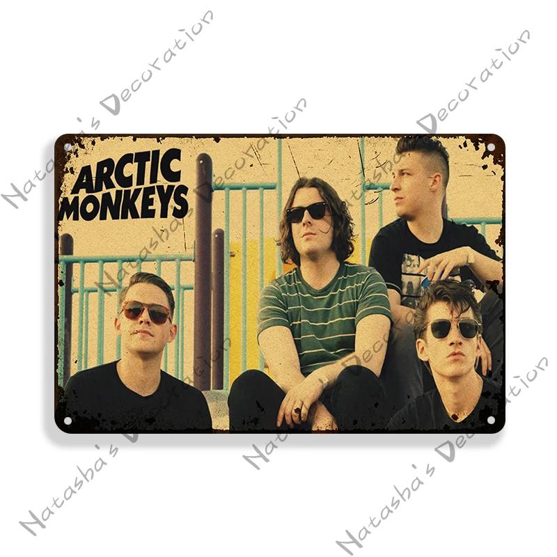 Инди Рок Знак Рок Группа Настенный Знак Arctic Monkeys Металлические Знаки Музыка Металлический Знак Ржавый Винтажный Постер Домашний Клуб Паб Бар Декор