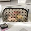 1PCS Transparent Toiletry Wash Bags Mesh Makeup Case Organizer Storage Pouch Casual Make Up Women Neceser Travel Cosmetic Bag