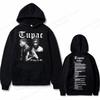 Tupac 2pac Hoodies for Men and Women, Printed Patterns, Streetwear, Hip-hop Style, Autumn and Winter Fashion Tops
