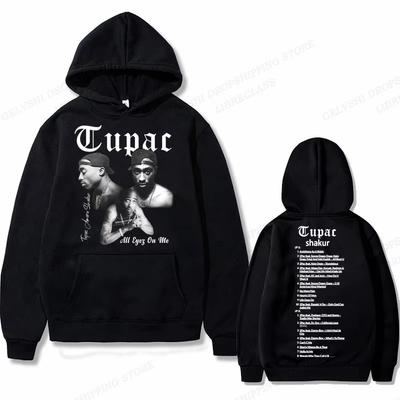 Толстовки Тупак 2pac для мужчин и женщин, с принтами, уличная мода, хип-хоп стиль, модные топы для осени и зимы