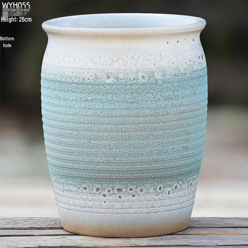 Large Caliber Ceramic Succulent Flower Pot with Free Shipping - Breathable Home Planter for Bougainvillea & Roses