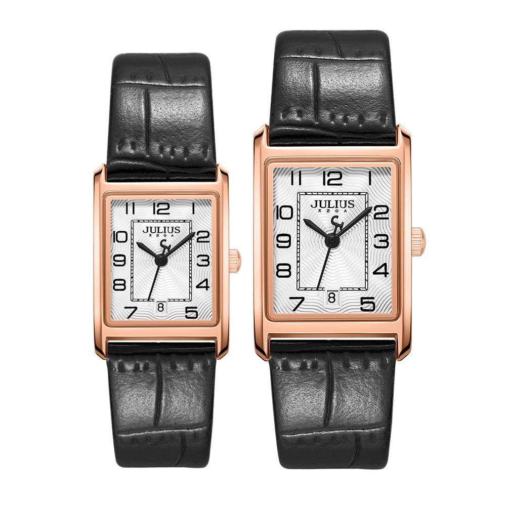 Jyullieoseu Ja-1494Ml Квадратные Парные Кожаные Часы