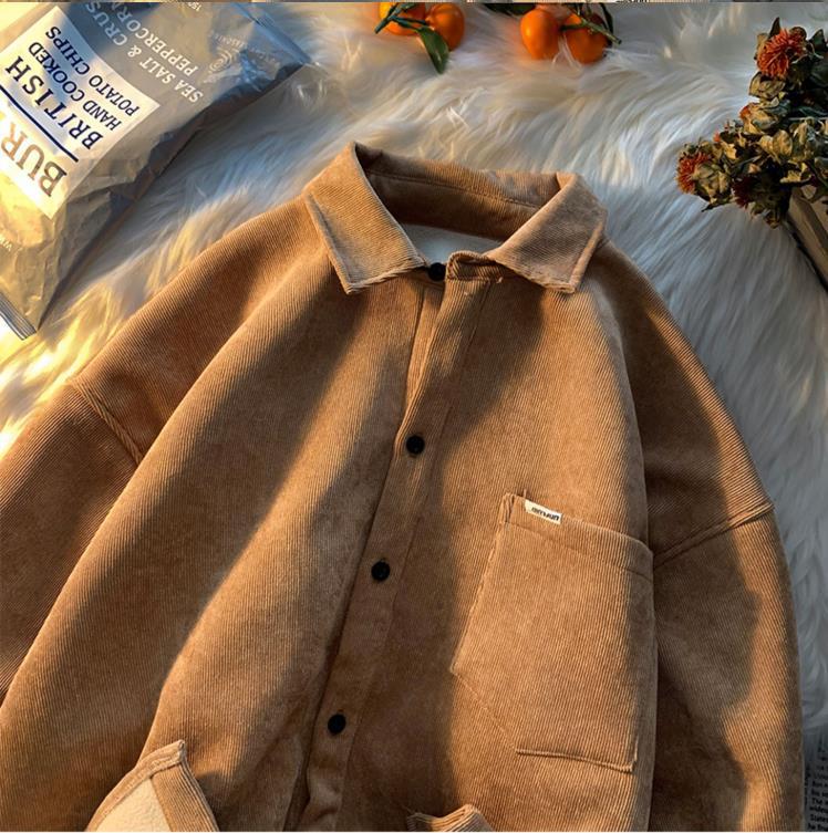 Женская рубашка свободного кроя на флисовой подкладке в корейском стиле - Модный, универсальный и омолаживающий топ большого размера