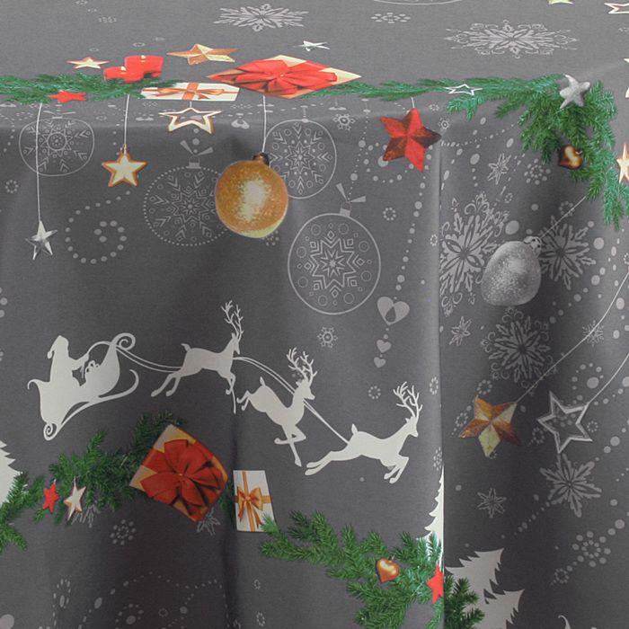 Nappe Anti-taches Noël Gris