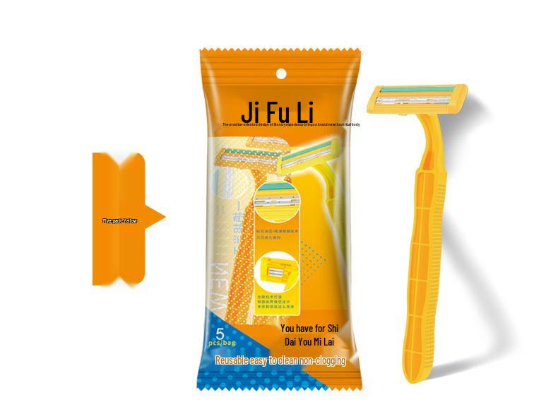Two-Layer Disposable Hotel Razor: Clog-Free, Quick & Convenient for Business Trips
