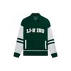 Li Ning Sports Lifestyle Series Letter Embroidery Stripe Detail Zipper Long Sleeve Sweater Unisex Sweater Green AMBS185-6