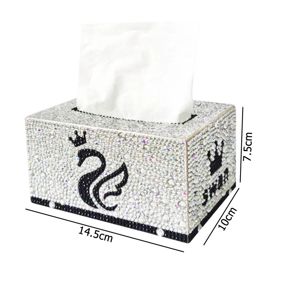5D DIY Tissue Box Creative Diamond Mosaic Square Tissue Cases Creative Art Napkin Dispenser Craft Kitchen Supplies