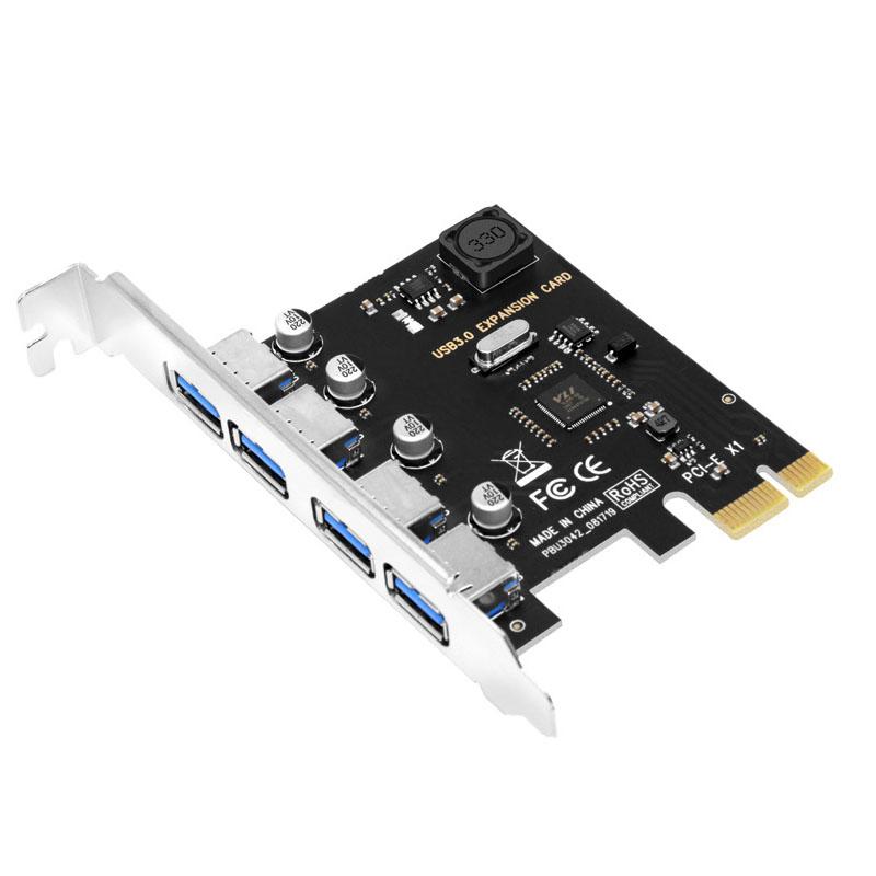 Самопитающаяся карта PCIE USB 3.0 4 порта PCI Expree к USB карта расширения Суперскорость 5 Гбит/с PCI-e USB3 концентратор контроллер адаптер