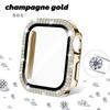 Защитное стекло для экрана из закаленного стекла для Apple Watch Case 45 мм/41 мм/40 мм Series 9/8/7/6/se/5/4 Diamond PC для iWatch 38 мм/42 мм/44 мм