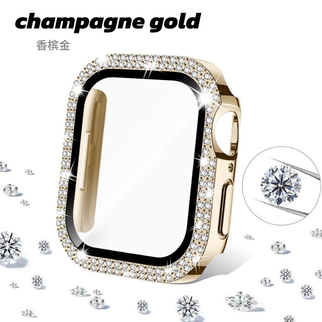 Защитное стекло для экрана из закаленного стекла для Apple Watch Case 45 мм/41 мм/40 мм Series 9/8/7/6/se/5/4 Diamond PC для iWatch 38 мм/42 мм/44 мм