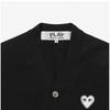 Comme Des Gar Ons Play White Heart Wappen V Neck Cardigan Ax N062 051