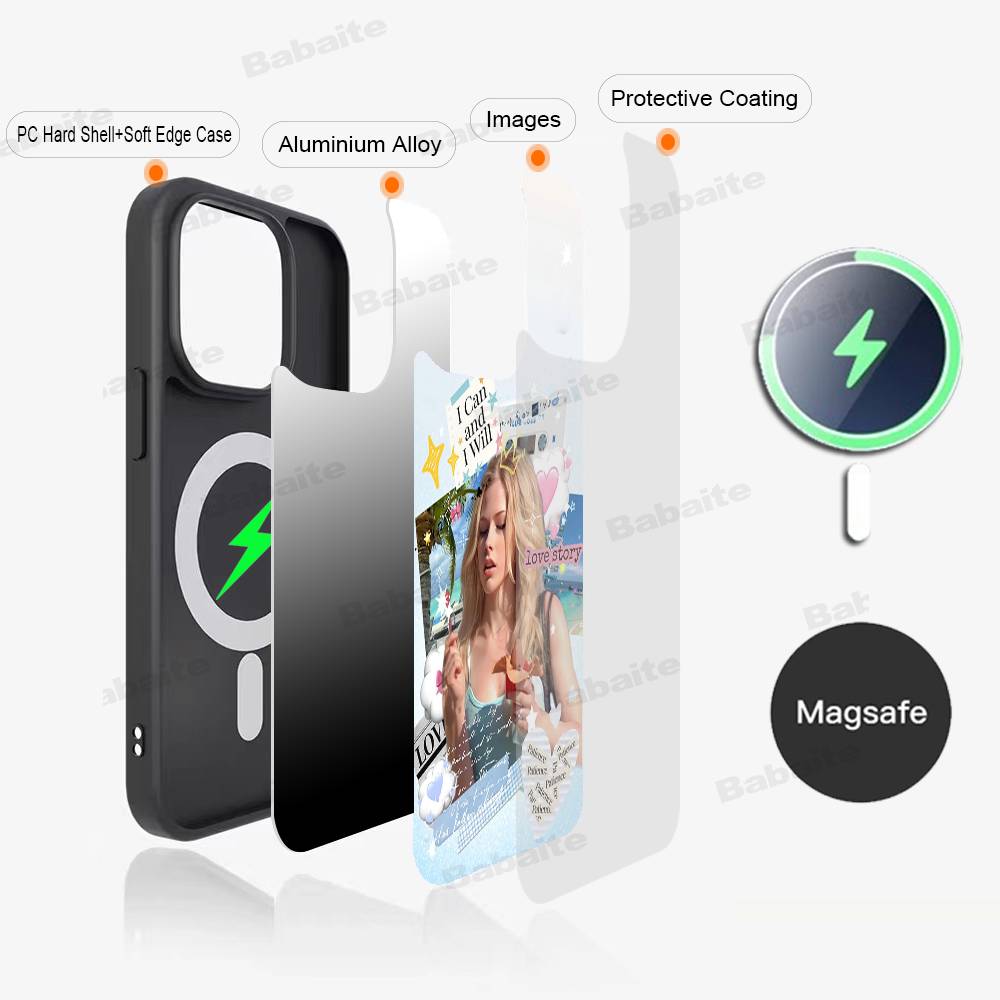 A-Avril Ramona Lavigne Phone Case Magnetic Case For IPhone 16 14 13 12 11 15 Pro Max Plus For Magsafe Wireless Charge Cover