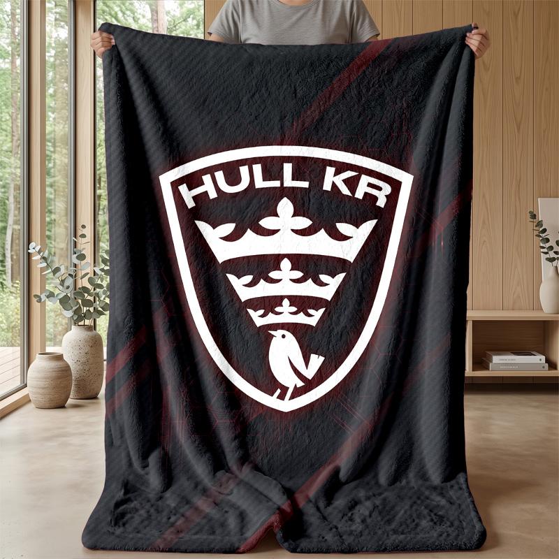 Hull KR Flannel Fleece Blanket Cozy Warm Throw Blanket For Couch Bed Travel All Season Use