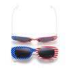 American Independence Day Sunglasses National Flag Print 4th July Celebration Block Sunlight Anti-UV Unisex Strong Hinge Photo Prop Retro