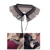 Women Elegant Dots Sheer Organza Mesh Ruffled False Collar Detachable Shawl Scarf Capelet for Sweater Dresses